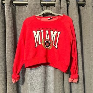 Miami University Cropped Crewneck